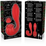 MIA Selena – czerwony stymulator intymny, 2 silniki, 7 wibracji, 3 pulsacje, magnetyczne ładowanie