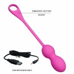 Pretty Love Elvira – różowe kulki treningowe Kegla, 12 trybów, Bluetooth, aplikacja, USB