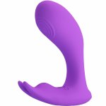 Pretty Love Idabelle Violet – bezprzewodowy masażer, 12 wibracji, 12 pulsacji, pilot, USB