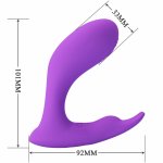 Pretty Love Idabelle Violet – bezprzewodowy masażer, 12 wibracji, 12 pulsacji, pilot, USB