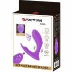 Pretty Love Idabelle Violet – bezprzewodowy masażer, 12 wibracji, 12 pulsacji, pilot, USB