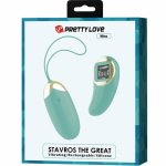 Pretty Love Model – zdalnie sterowane jajko wibrujące, zielone, 10 trybów, 9 mocy, USB, LCD