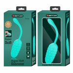 Pretty Love Jajko Wibracyjne Aqua Green – silikonowe, 12 trybów, teksturowane, akumulator USB