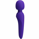 Pretty Love Meredith – masażer silikonowy, 12 trybów, fioletowy, wodoodporny, USB