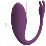 Pretty Love Catalina Wibrator Fioletowy USB 12 Trybow Sterowanie Aplikacją i Pilotem