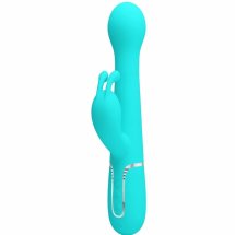 Pretty Love Dejon Rabbit 3w1 Masażer Aqua Green Silikon Medyczny Magnetyczny USB