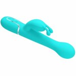 Pretty Love Dejon Rabbit 3w1 Masażer Aqua Green Silikon Medyczny Magnetyczny USB