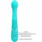 Pretty Love Dejon Rabbit 3w1 Masażer Aqua Green Silikon Medyczny Magnetyczny USB