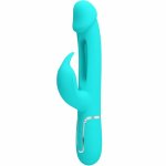 Pretty Love Dejon Rabbit Aqua Green Wibrujący Masażer Intymny 3w1 7 Trybow Magnetyczny
