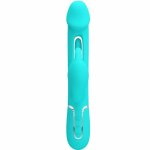 Pretty Love Dejon Rabbit Aqua Green Wibrujący Masażer Intymny 3w1 7 Trybow Magnetyczny