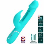 Pretty Love Dejon Rabbit Aqua Green Wibrujący Masażer Intymny 3w1 7 Trybow Magnetyczny