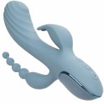 CalExotics Triple Ecstasy Szary Innowacyjna Maszyna Intymna 3 Silniki USB Wodoodporna