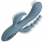 CalExotics Triple Ecstasy Szary Innowacyjna Maszyna Intymna 3 Silniki USB Wodoodporna