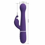 Pretty Love Dejon Rabbit Wielofunkcyjny Wibrator 3w1 Fioletowy 7 Trybow Magnetyczny USB