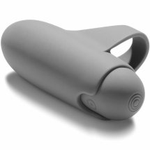 Bijoux Indiscrets Bullet 10 – szary mini masażer z uchwytem na palec, 10 trybow, silikon medyczny, USB