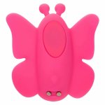 CalExotics Neon Vibes Flutter Vibe rożowy – kompaktowy stymulator z 10 trybami, magnetyczny system, wodoodporny