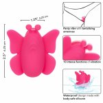 CalExotics Neon Vibes Flutter Vibe rożowy – kompaktowy stymulator z 10 trybami, magnetyczny system, wodoodporny