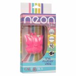 CalExotics Neon Vibes Flutter Vibe rożowy – kompaktowy stymulator z 10 trybami, magnetyczny system, wodoodporny