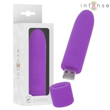 Intense Symone Fioletowa Kula Wibracyjna USB – 8 trybow, silikon medyczny, wodoodporna, 10x2,2 cm