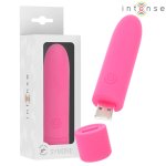 Intense Symone Rożowa Kula Wibracyjna USB – 8 trybow, silikon medyczny, wodoodporna, kompaktowa