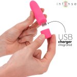 Intense Symone Rożowa Kula Wibracyjna USB – 8 trybow, silikon medyczny, wodoodporna, kompaktowa