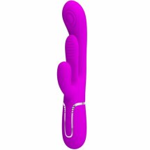 Pretty Love Shania Triple Rabbit – wielofunkcyjny model silikonowy rożowy, 7 pulsacji, 7 wibracji, USB