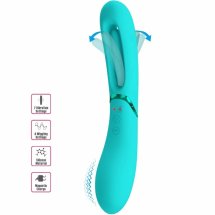 Romance Lexie MC63-1 – masażer intymny 7 trybow, niebieski, dwustronny, silikon medyczny, magnetyczny USB