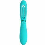 Romance Lexie MC63-1 – masażer intymny 7 trybow, niebieski, dwustronny, silikon medyczny, magnetyczny USB
