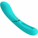 Romance Lexie MC63-1 – masażer intymny 7 trybow, niebieski, dwustronny, silikon medyczny, magnetyczny USB