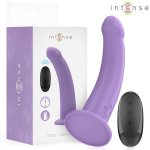 Intense Eddie – model wibrujący 17,5 cm, fioletowy, 10 trybow, pilot bezprzewodowy, USB, silikon