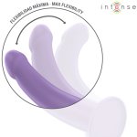 Intense Eddie – model wibrujący 17,5 cm, fioletowy, 10 trybow, pilot bezprzewodowy, USB, silikon