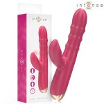 Intense Chloe wielofunkcyjny model 3w1 czerwony – wibrator silikonowy IPX7, 10 trybów, ładowanie USB