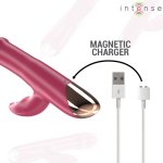 Intense Chloe wielofunkcyjny model 3w1 czerwony – wibrator silikonowy IPX7, 10 trybów, ładowanie USB