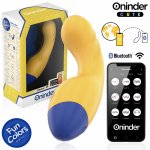 ONINDER CUTE Love Buddy Master – wibrujący model z aplikacją, żółty, 14 cm, silikon medyczny, 9 trybów