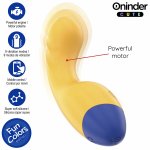 ONINDER CUTE Love Buddy Master – wibrujący model z aplikacją, żółty, 14 cm, silikon medyczny, 9 trybów
