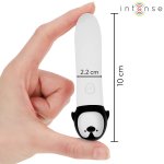 INTENSE RICO kompaktowy model wibrujący pingwin, 8 trybow, biały, USB
