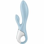 Satisfyer Air Pump Bunny 1 niebieska maszyna intymna z funkcją nadmuchu, 12 trybow