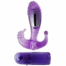 Baile Ripple Liliowy – wielofunkcyjny stymulator z systemem wibracji, silikon medyczny, 18 cm