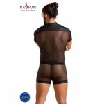 Passion Michael Black S/M – komplet bielizny z poliuretanu i poliestru, certyfikat Oeko-Tex