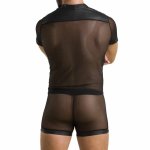 Passion Michael Black S/M – komplet bielizny z poliuretanu i poliestru, certyfikat Oeko-Tex