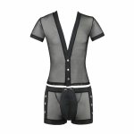 Passion Michael Black S/M – komplet bielizny z poliuretanu i poliestru, certyfikat Oeko-Tex