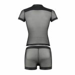 Passion Michael Black S/M – komplet bielizny z poliuretanu i poliestru, certyfikat Oeko-Tex