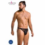 Passion Slip Open Luke Black S/M – otwarte figi z poliuretanu, Oeko-Tex, czarny