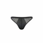 Passion Slip Open Luke Black S/M – otwarte figi z poliuretanu, Oeko-Tex, czarny