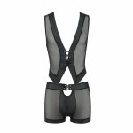 Passion William Black komplet L/XL – elegancka bielizna PU/Polyester, certyfikat Oeko-Tex