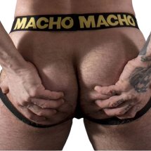 MACHO MX25AC Jock L – żółty model z elastycznej imitacji skóry, anatomiczny krój