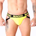 Macho MX25A Jockstrap Lycra żółty M – sportowa bielizna męska, ergonomiczny system wsparcia