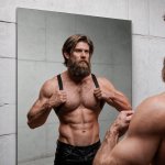 Fetish Submissive Attitude uprząż męska z eko-skóry, regulowana, czarna – anatomiczny model