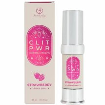 Secret Play Clit Pwr Balsam Truskawkowy 15ml – rozgrzewająca formuła, system Airless