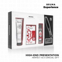 BRUMA Xperience Zestaw Do Intymnej Relaksacji Słodka Truskawka – żel, olejek, piorko, opaska, płynny stymulator